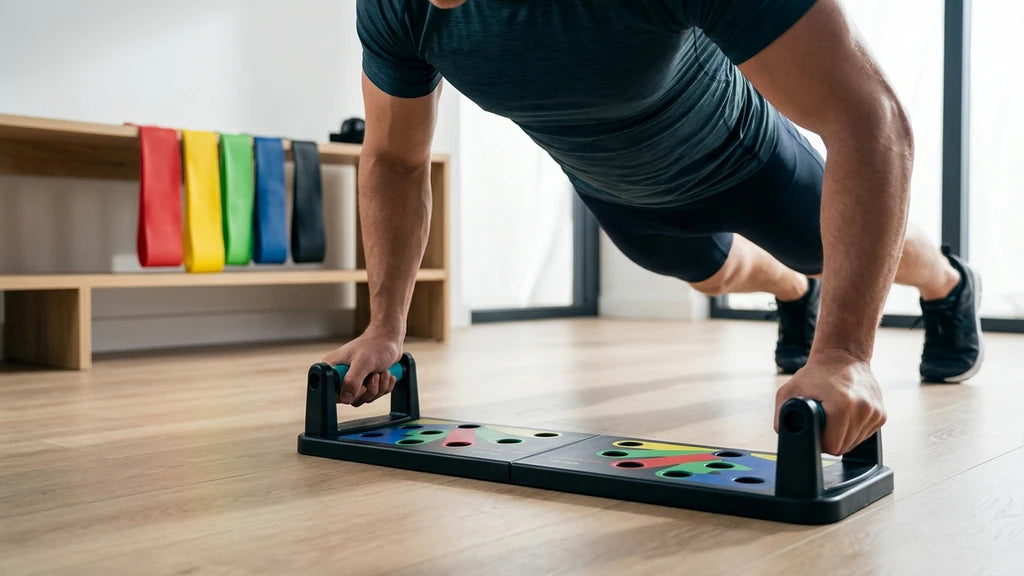 Tabla Push Up Con Bandas Elasticas